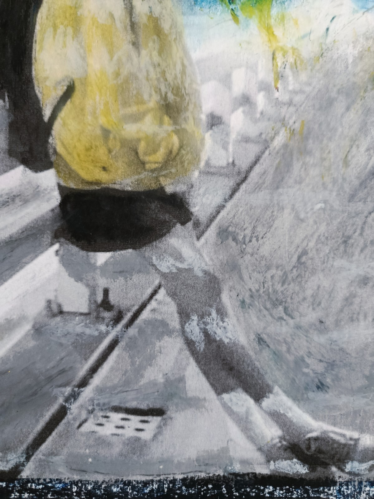 Korea Korean Language Saying | Modern Art Oil Chalk Painting Print Mix | A4