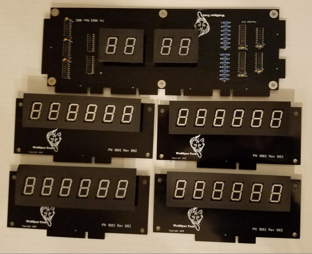 Williams System 3-6 DIY Display kit - Wolffpac - Blue digits