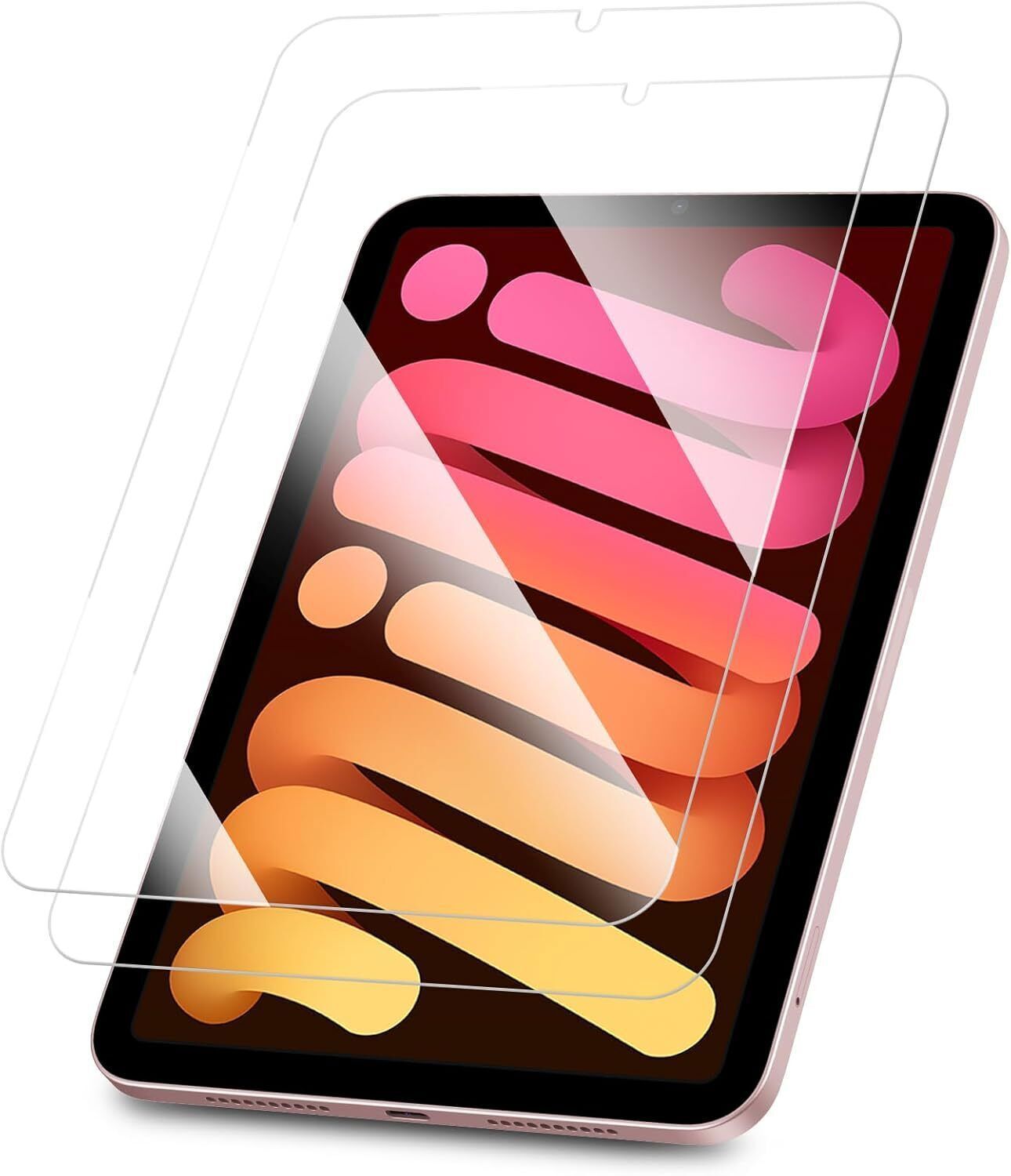 [2 Pack] Tempered Glass Screen Protector for iPad Mini 6th Generation (2021)