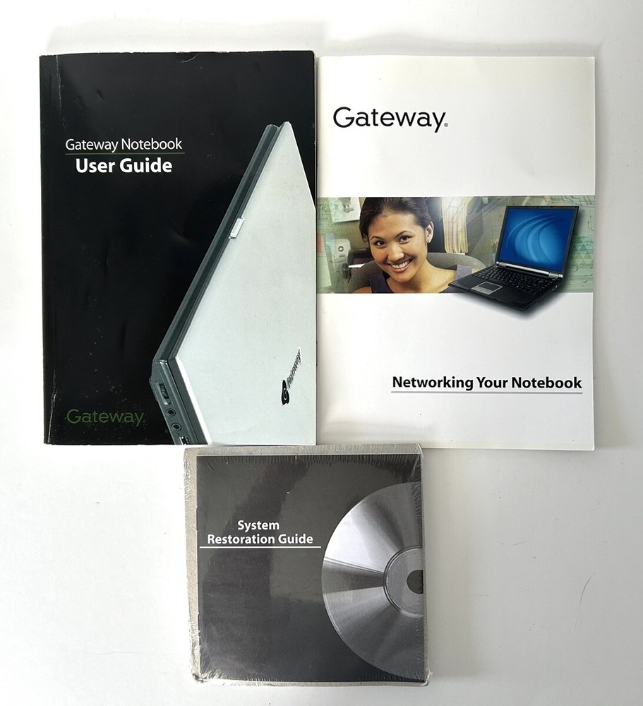 Gateway Notebook Lot - User Guide, Networking & System Restoration Sealed Disk