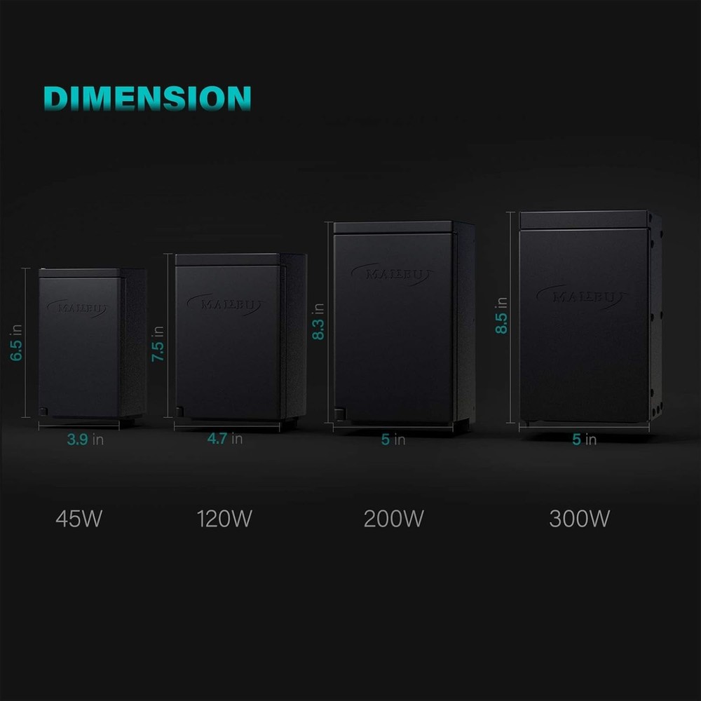 120 Watt Power Pack W/ Sensor & Weather Shield Low Voltage Landscape