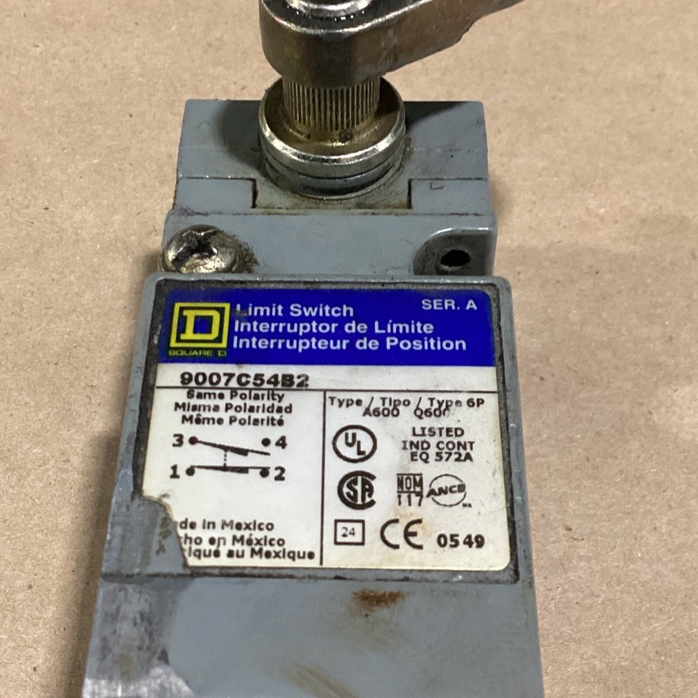 Square D 9007 C54B2 Limit Switch 9007C54B2 Ser A￼ W/Arm,Grip&Bracket #274F23FML