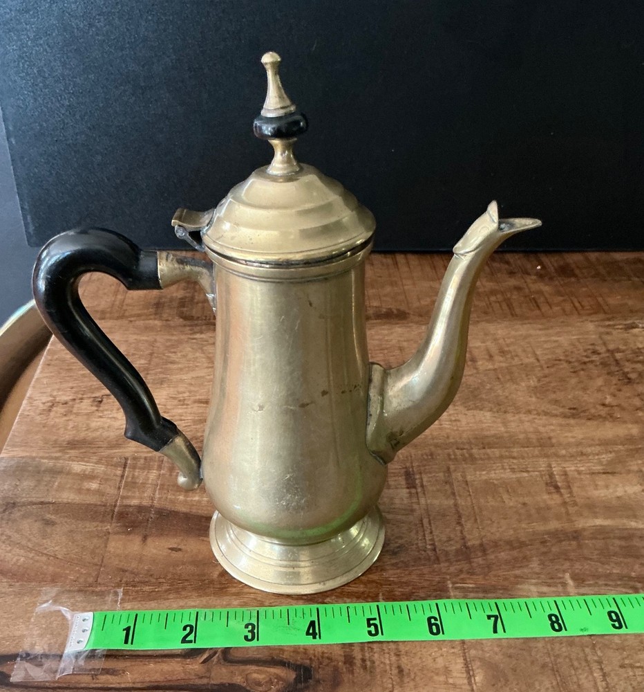 Vintage Brass Gooseneck Tea Pot Teapot