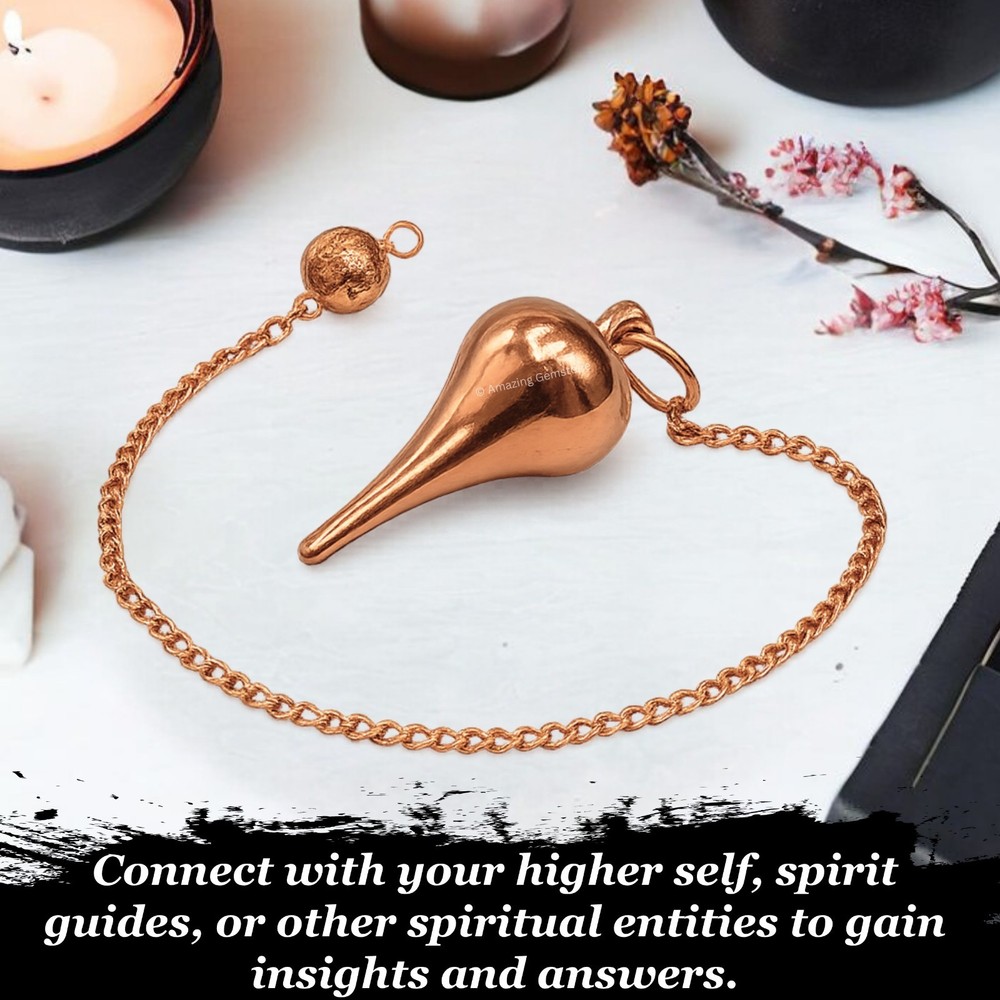 Metal Pendulum Copper Dome Cone Point for Divination
