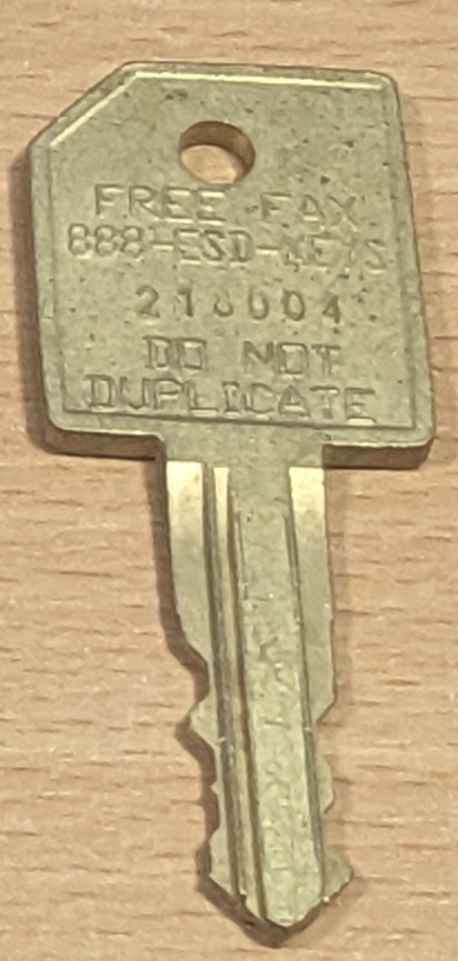 ESD XD MONEY BOX REPLACEMENT KEY CODED 218004