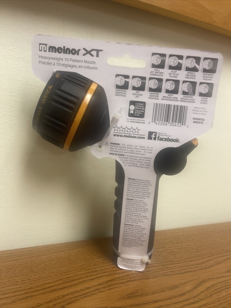 Melnor XT452 XT Metal Nozzle, Multi-Pattern, Heavyweight Thumb Control