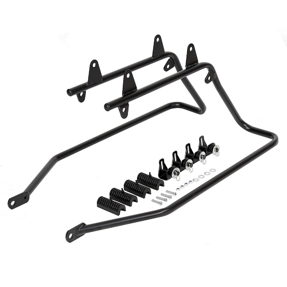 For Harley Softail Fat Boy New Hard Saddle Bags Saddlebag W/ Conversion Brackets