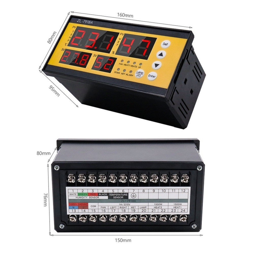 Automatic Egg Incubator with Dual Heating Digital Temperature Humidity Control