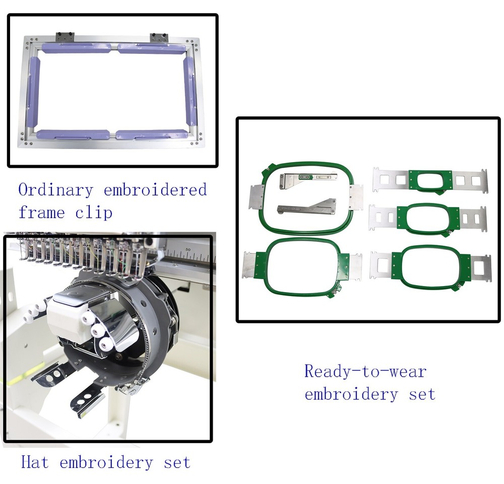12 Needle Single Head Auto Embroidery Machine Computerized Sewing 110-220V