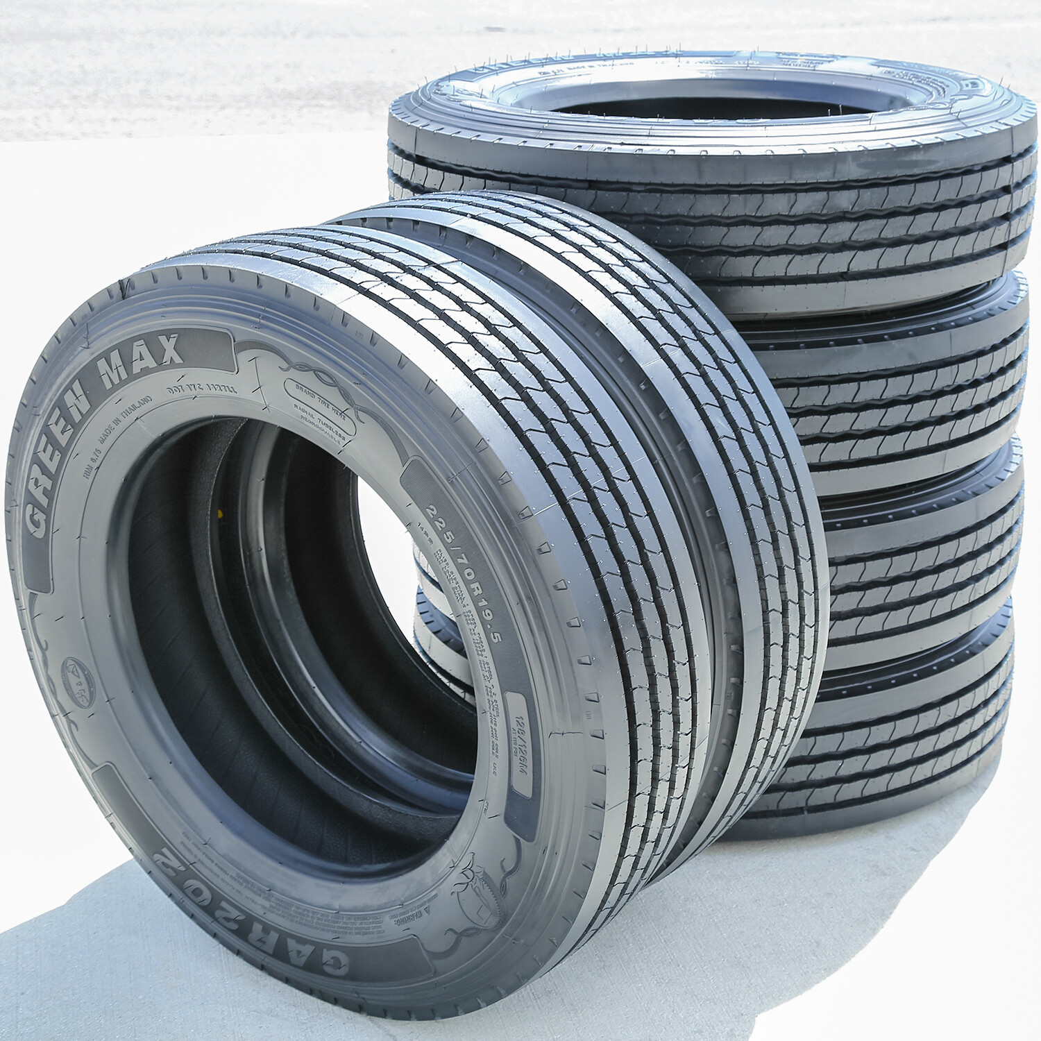 4 Tires Green Max GAR202 225/70R19.5 Load G 14 Ply All Position Commercial