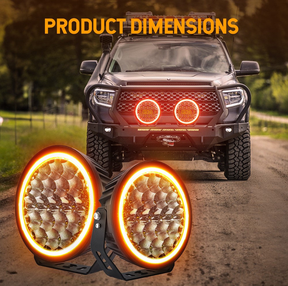 Auxbeam 360-PRO Series 9 Inch Round Off Road Lights 600W LED Driving Lights Pods
