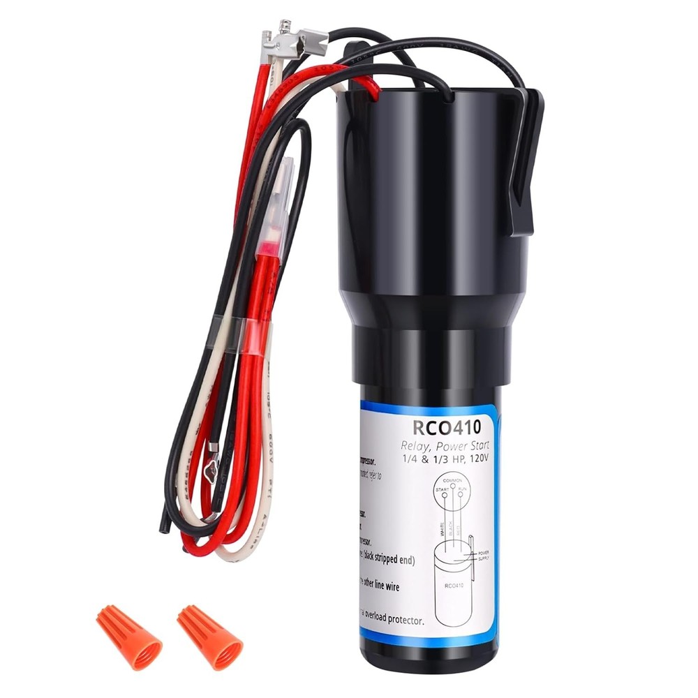 Easy-Install Compressor Hard Start Kit - 3 Components for 1/4-1/3 HP Units
