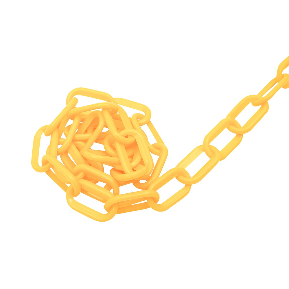 200ft Yellow Plastic Barrier Chain for Effective Crowd Control Management