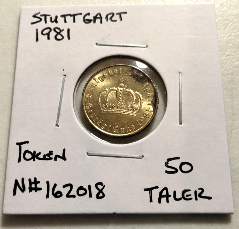 1981 Stuttgart 50 Taler Token - REF: N#162018 - (IN#11460)