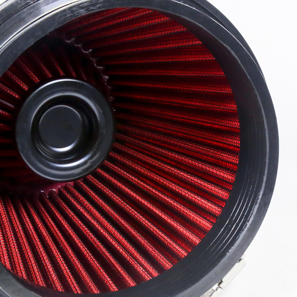 6" Red Truck Long Performance High Flow Inlet Cold Air Intake Cone Dry Filter