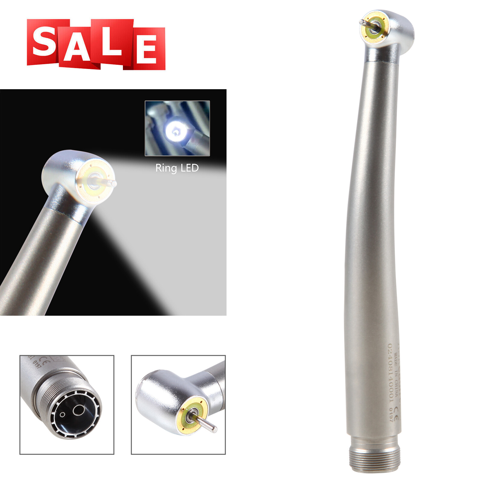 Dental LED High Speed Handpiece Shadowless E-Generator Air Turbine Handpiece 2/4