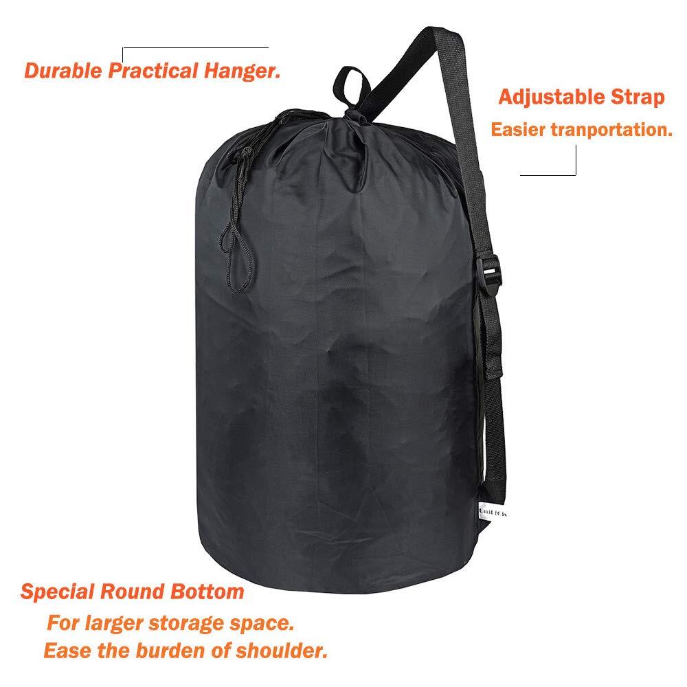 2 Pack Washable Laundry Bag With Strap Laundry Backpack With Drawstring Combined