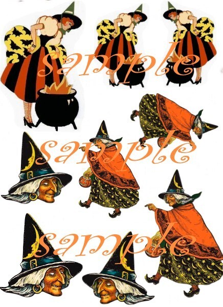 Halloween Witches Sampler Waterslide Decals
