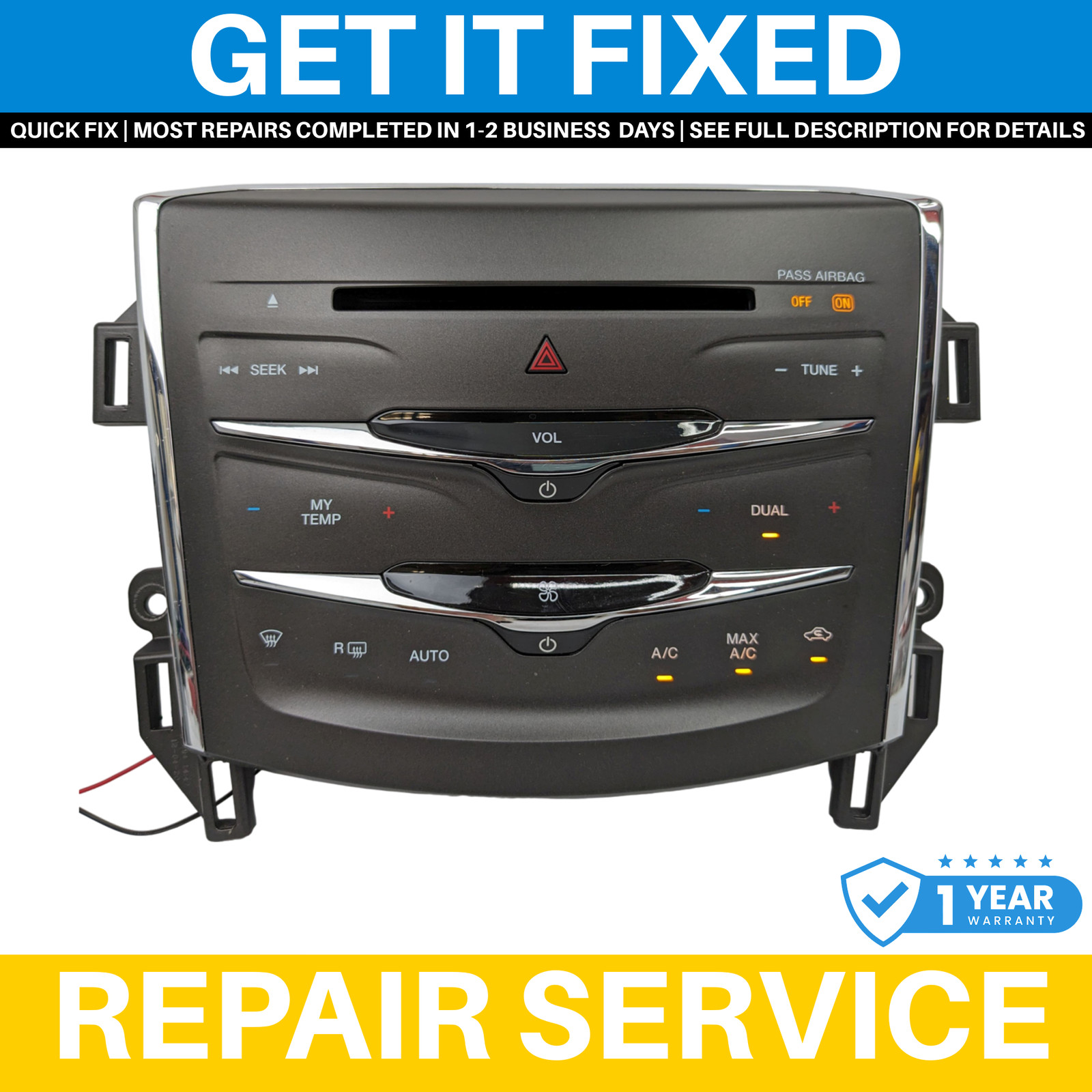 2013-2016 Lincoln Mks OEM Radio Dual Climate Control Panel OEM -REPAIR SERVICE!