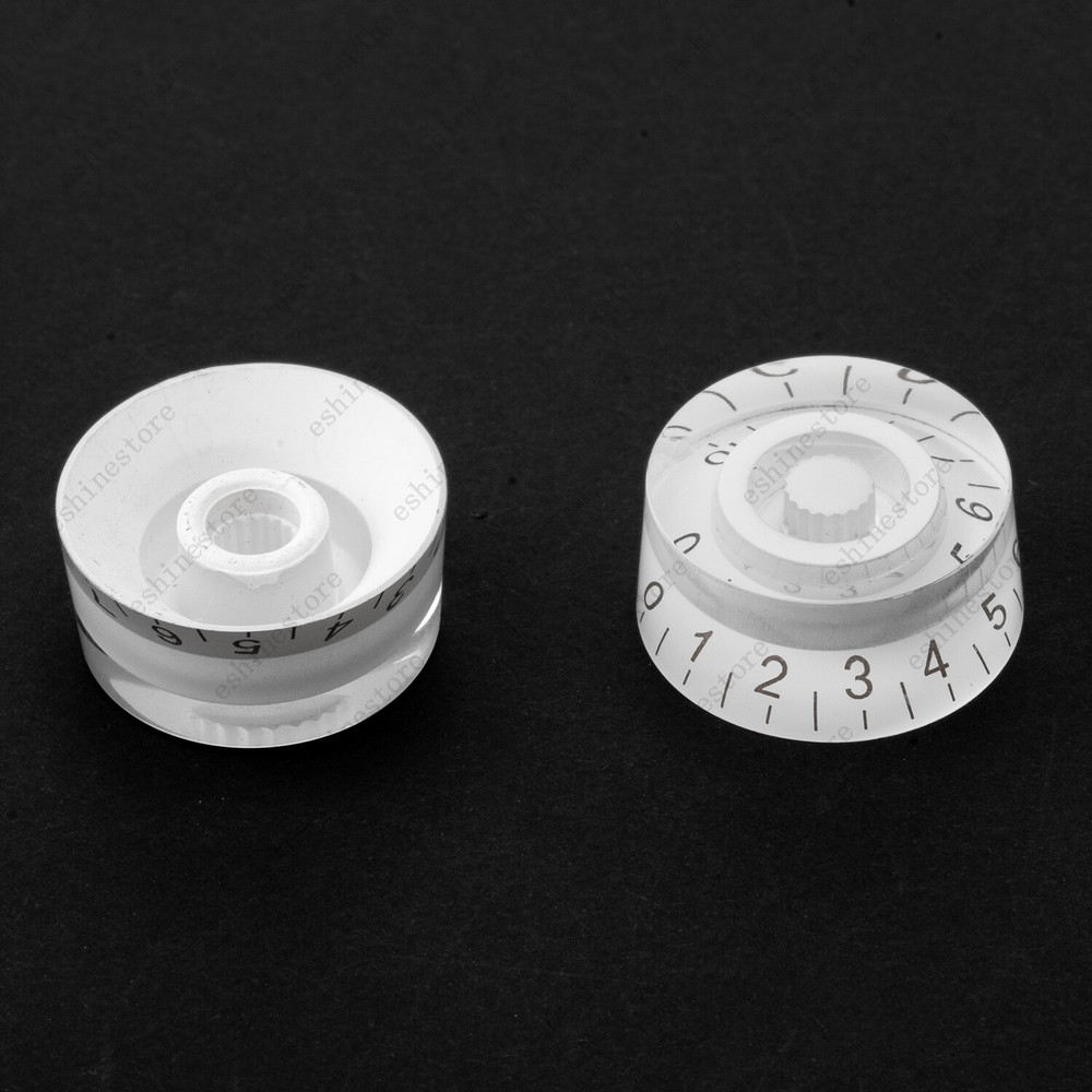 4 Pcs White/Gold Electirc Guitar Control Knobs Speed Knobs For Les Paul SG