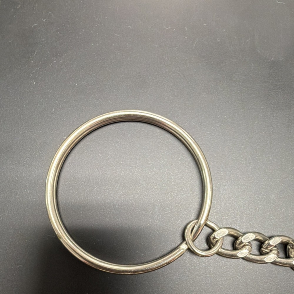 Silver Metal Chain Key Chain for Men Solid Pattern Key Ring Accessory-new