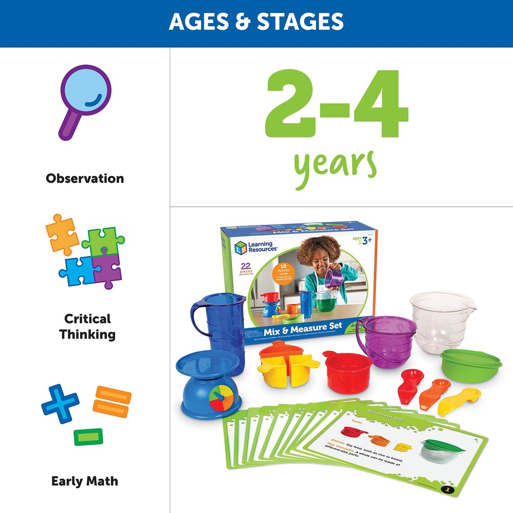 Learning Resources Mix And Measure Activity Set, Experiment Mixing Tools, 22