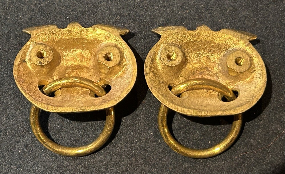 Pair Of Solid Brass Door Knockers/ Pulls