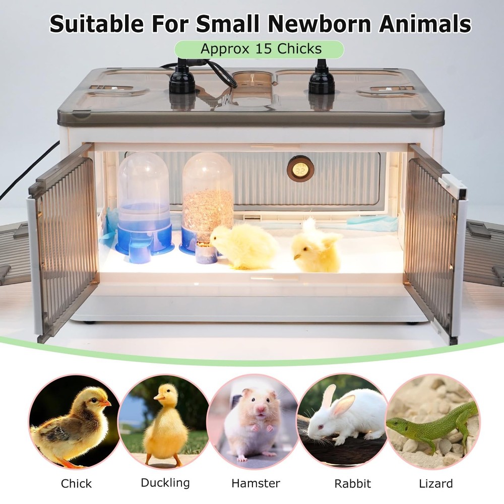 Chicken Brooder Box for Chicks Brooder Heater Chicks Warmer Brooder Plate Kit...