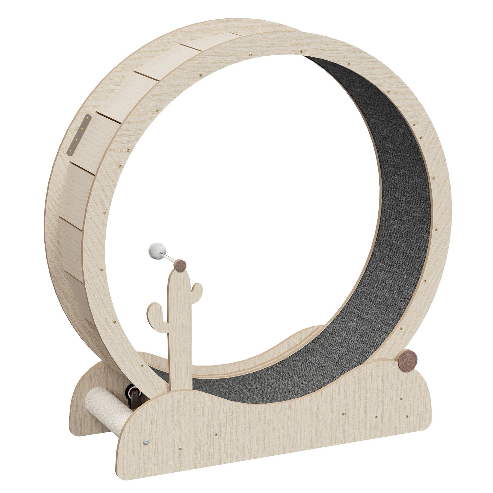 43" Cat Exercise Wheel for Indoor Cats Versatile Cat Toy Running Wheel Treadmill