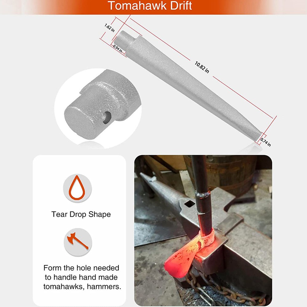 Blacksmith Drift Tool Blacksmithing Tomahawk Eye Drift Mandrel Blacksmith Tool