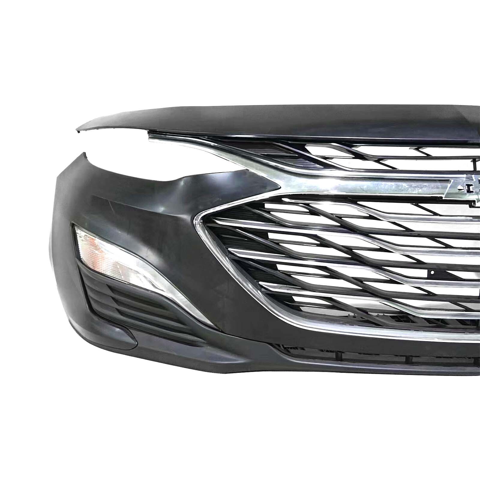 Front Bumper Cover Upper & Lower Grille Fog Lights Fits 2019-2024 Chevy Malibu