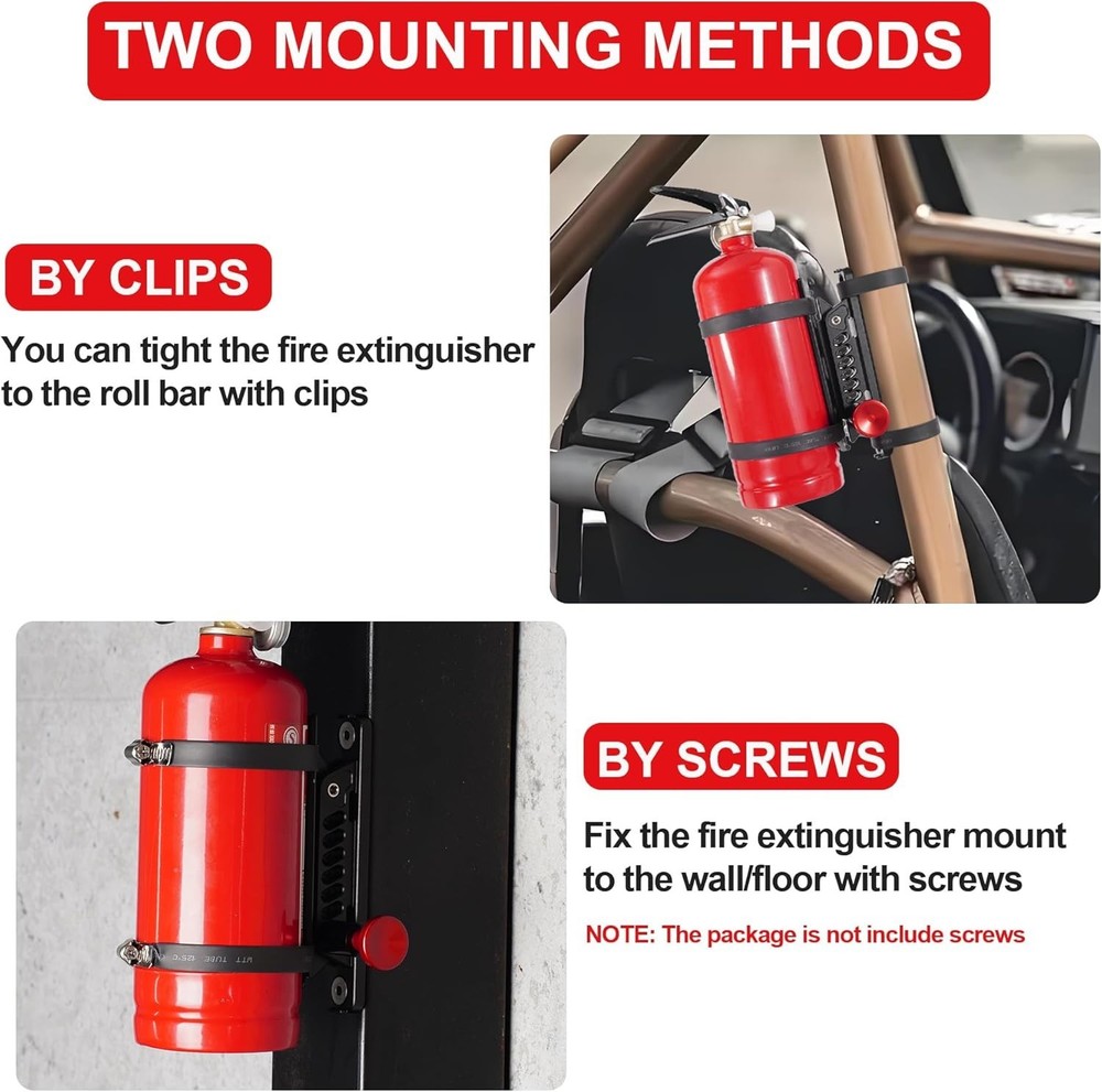 UTV Fire Extinguisher Mount Bracket, Quick Release Fire Extinguisher Mount Ho...