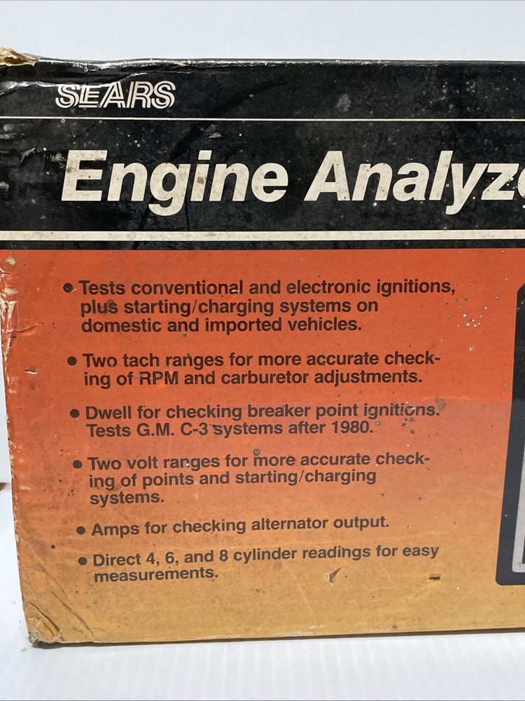 Sears Solid State Electronic Engine Analyzer Model 161.216300 Made USA *UNTESTED