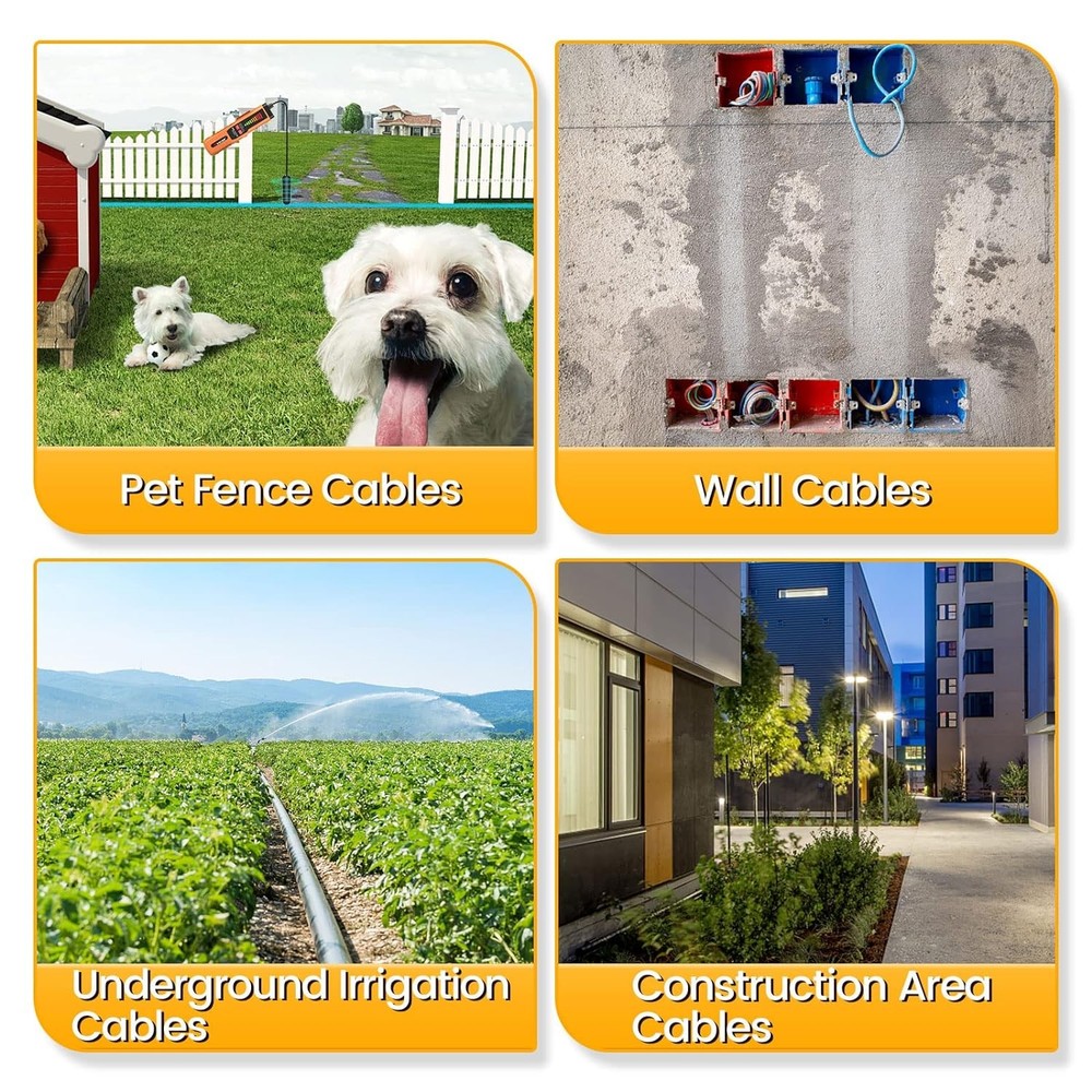 F04 Underground Cable Tracker Wire Cable Non-Destructive Locator Tracker Tester