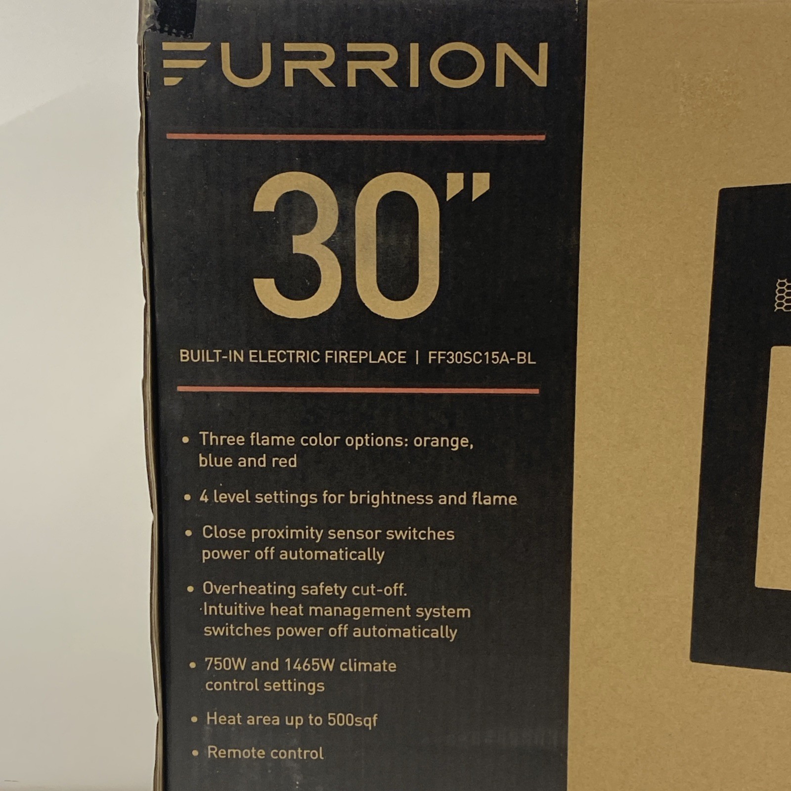 FURRION 30” Built In Electric Fireplace Kit Black FF30SC15A-BL RV Camper Remote