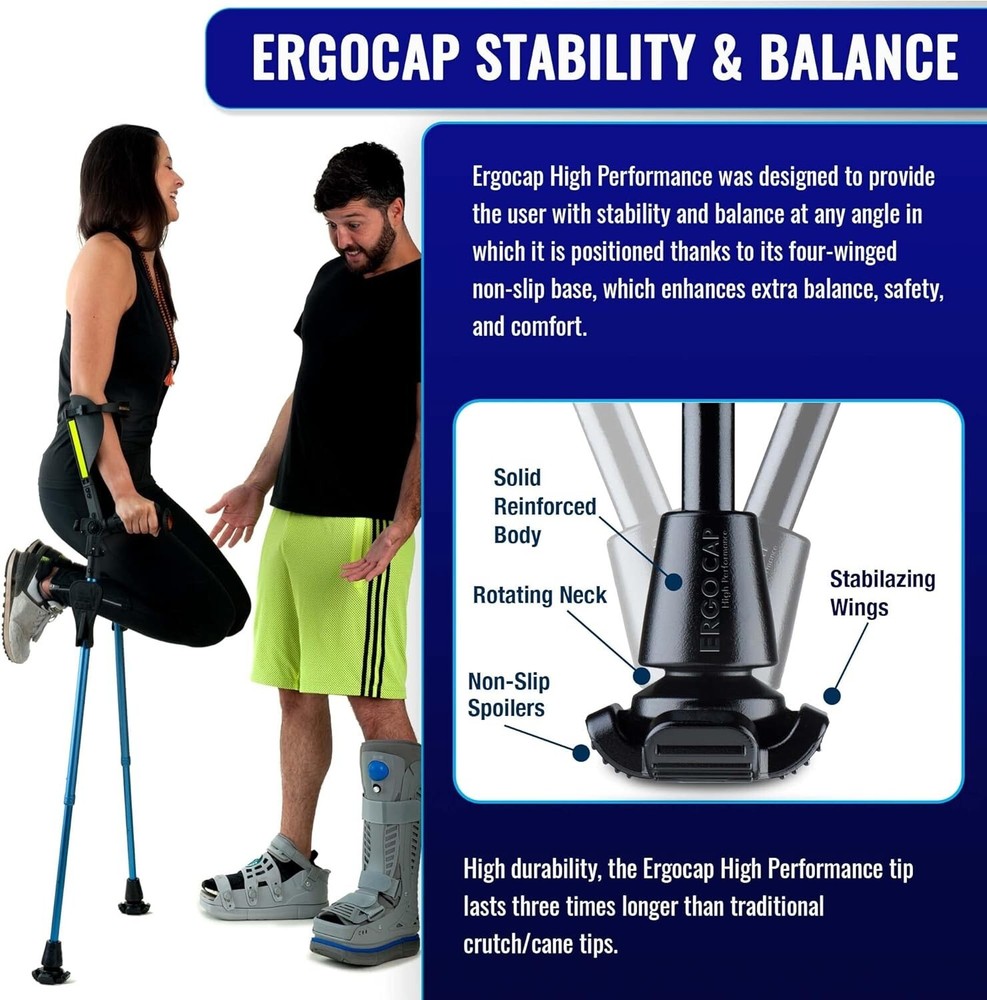 Crutch Rubber Tip - Rubber Replacement Foot Pad