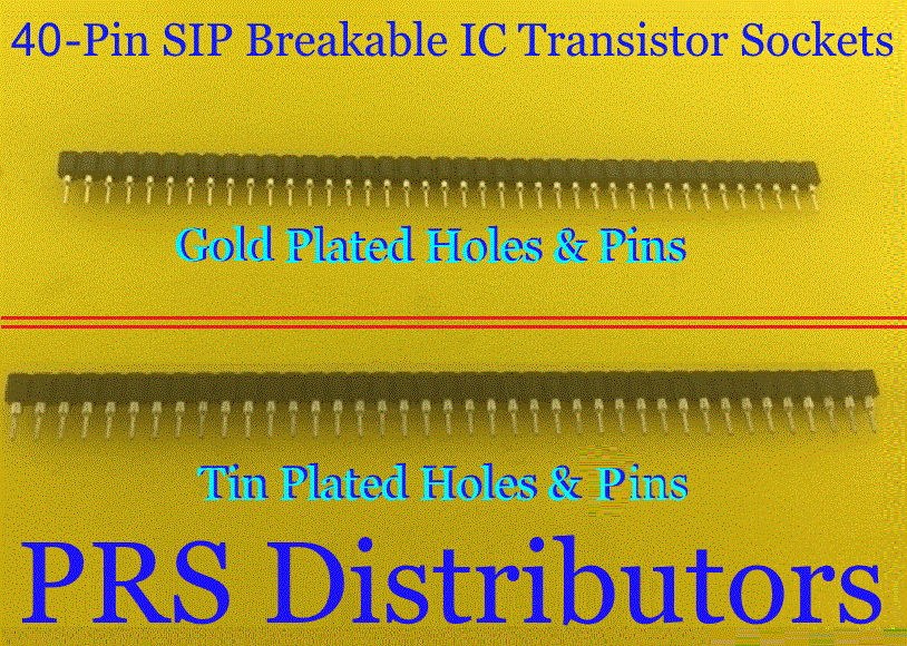 40 Pin PCB IC Transistor Socket Breakable Single Row Round Pin Female Header 1PC