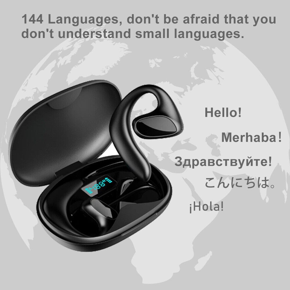 144 Language Translator Earbuds Wireless Bluetooth Two Way Translator Device