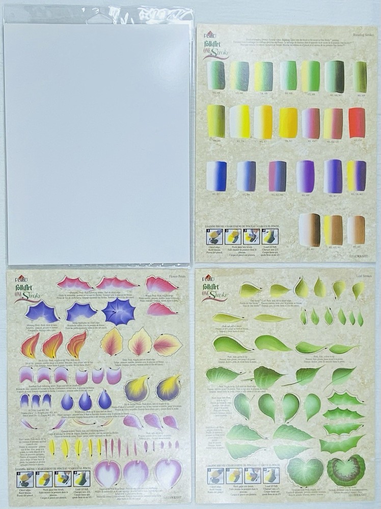 Basic Strokework Folkart One Stroke Worksheet Pack Plaid #1011 (2002)