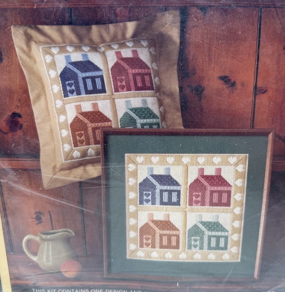Sunset Needlepoint Kit 6469 "School House Sampler" ~ Sealed