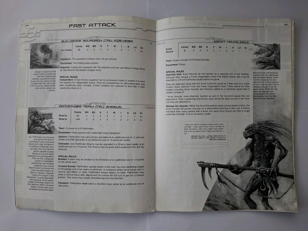 TAU EMPIRE CODEX, WARHAMMER 40K PAPERBACK BOOK, 3rd EDITION 2001 GAMES WORKSHOP