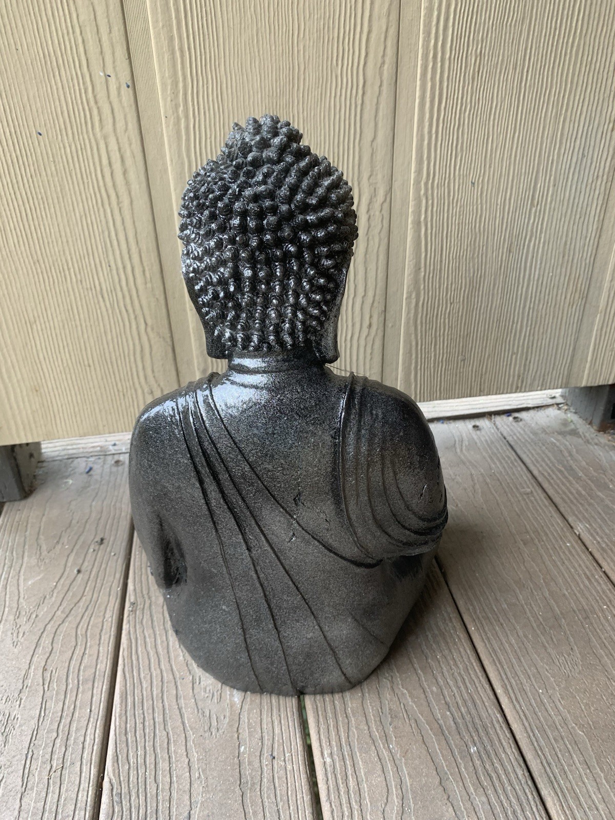 LATEX RUBBER MOLD + Fiberglass Casing Sitting Buddha H. 17” YKM-5126 Blue Mold