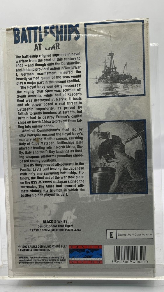 Battleships at War VHS Tape