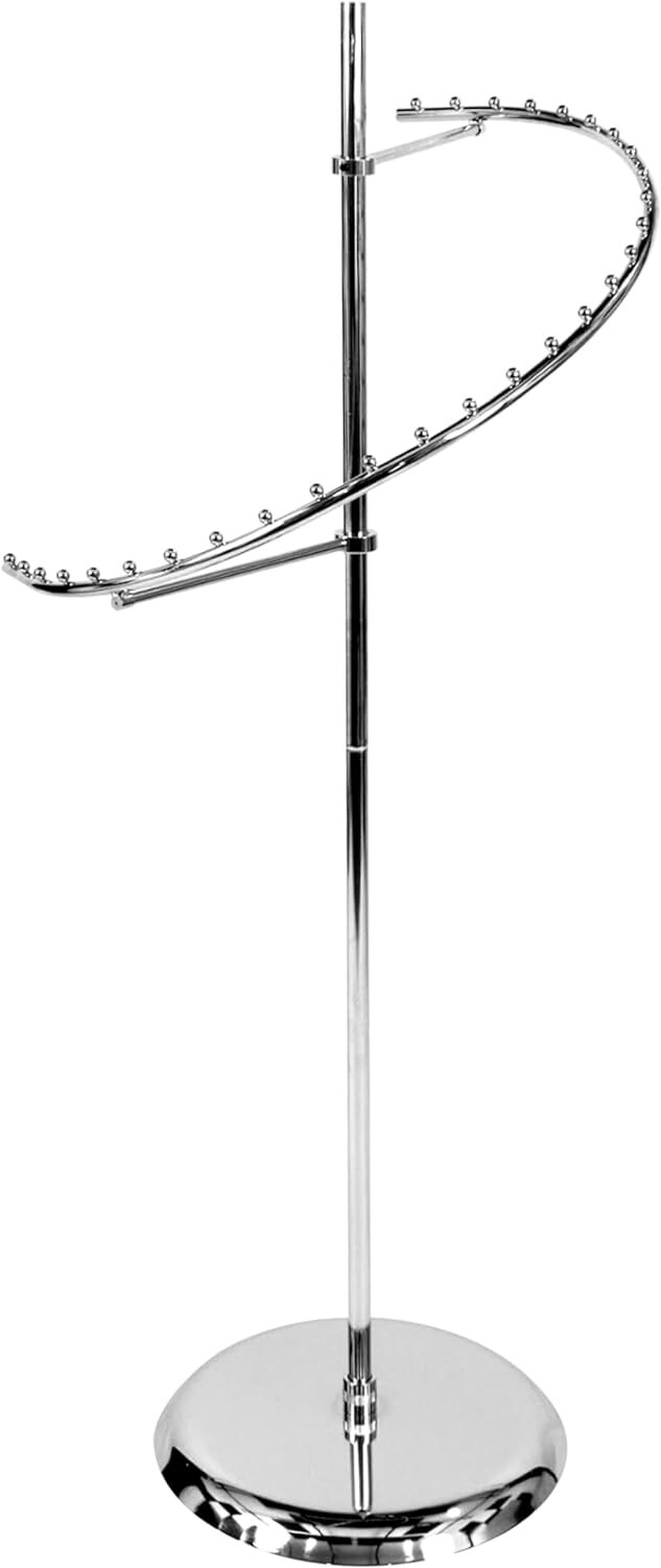 Spiral Clothing Rack Chrome 29 Ball Garment Retail Display Store Fixture 63" H