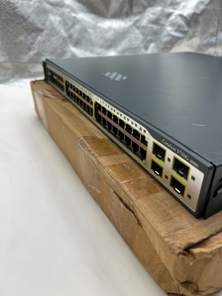 Catalyst 3750G Series Ethernet Network Switch Form Factor Black Networking Hub