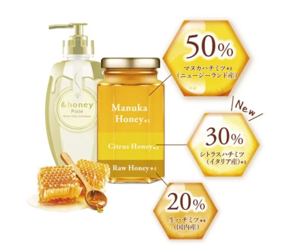 & Honey Pixie Moist Silky Shampoo Treatment Conditioner Bundle Set 440ml