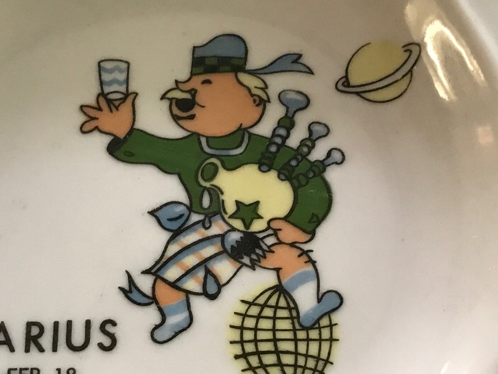 Aquarius Vintage Ceramic Ashtray