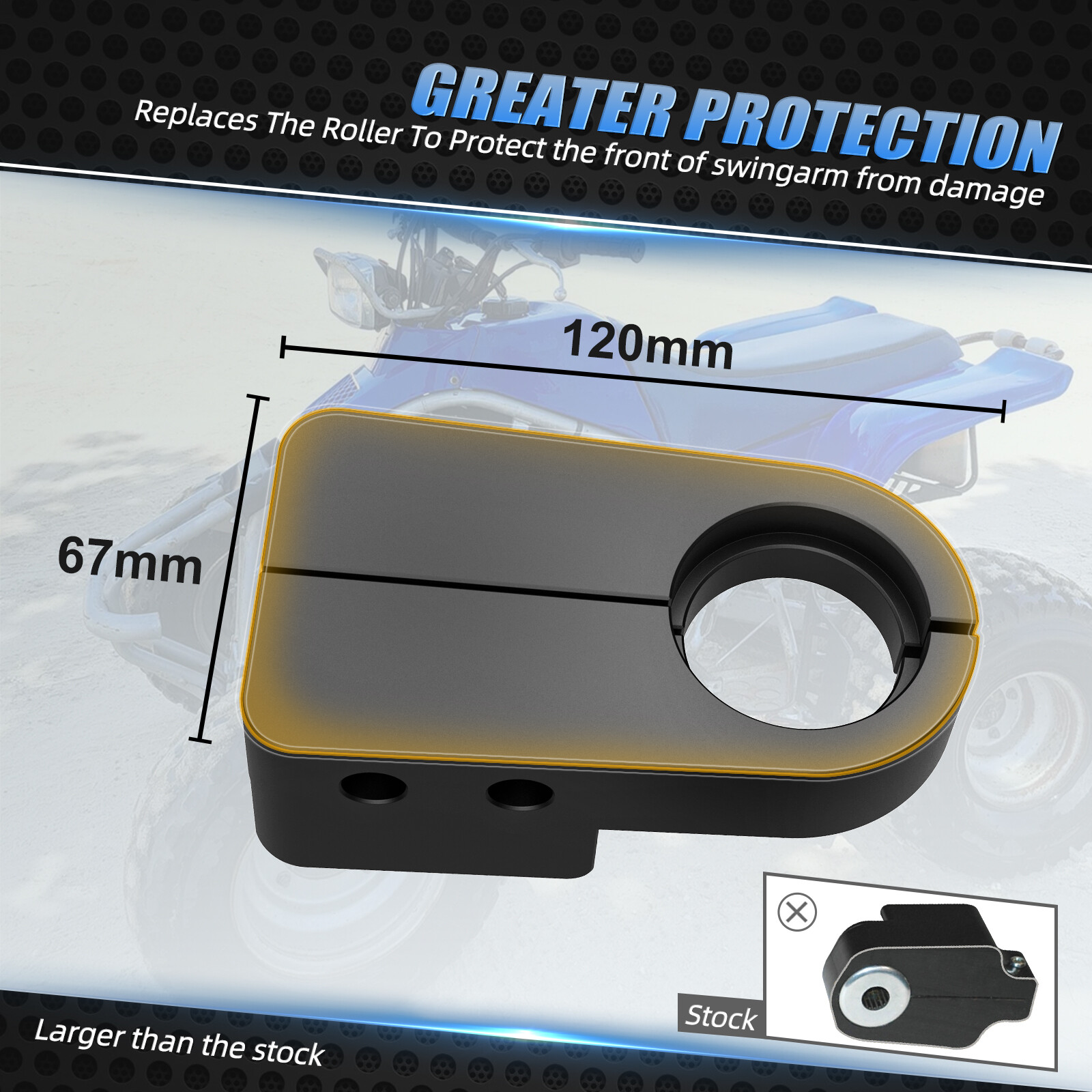 Front Swingarm Chain Guide Slider Guard For Yamaha Banshee 350 YFZ350 1987-2006