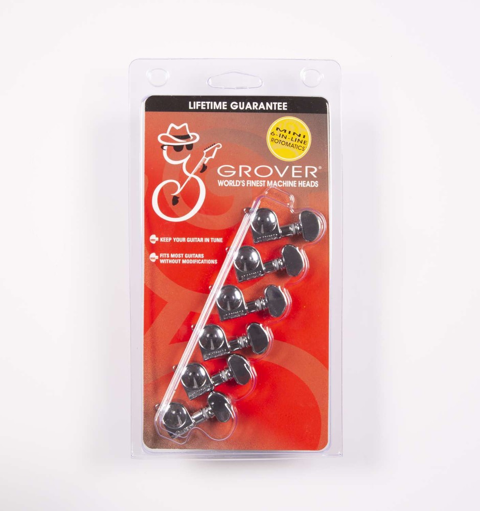 Genuine Grover Rotomatic Chrome Mid Size 6 Inline Left Hand