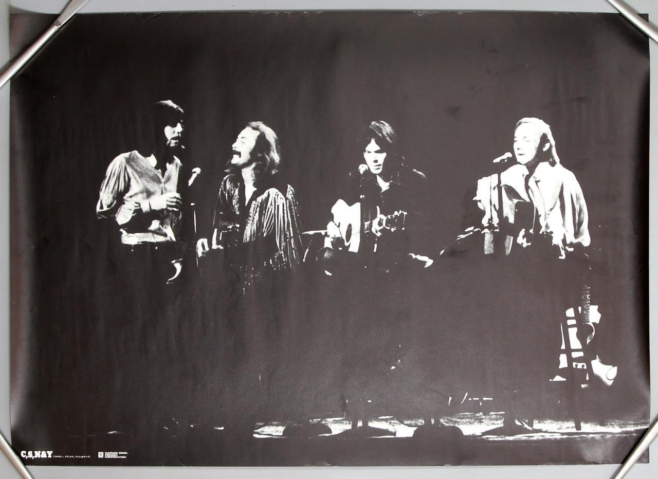 CROSBY, STILLS, NASH & YOUNG – rare original 1971 Warner-Pioneer promo poster #2